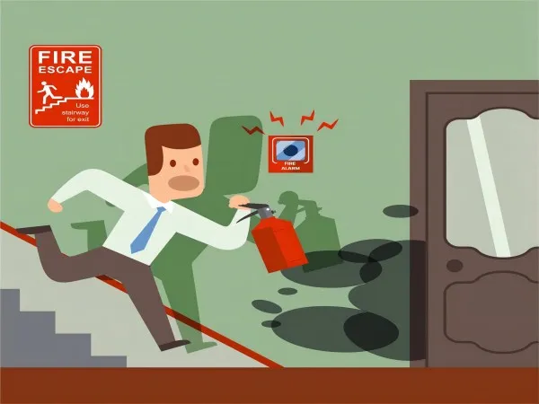 fire-in-office-man-with-extinguisher-running-vector-296464371 fire-in-office-man-with-extinguisher-running-vector-296464371